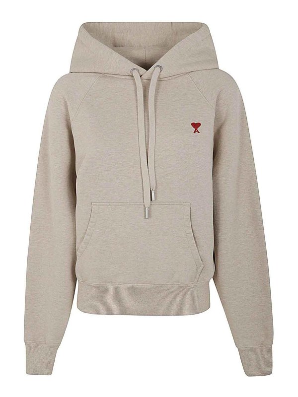 AMI PARIS: Sudaderas y suéteres - Sudadera - Marrón