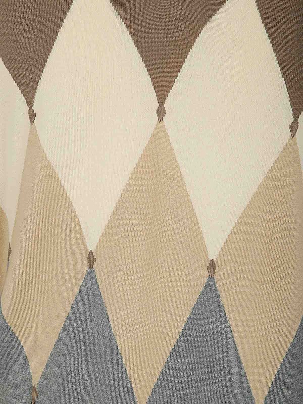 The Best Shops BALLANTYNE: Strickpullover mit V-Ausschnitt - V-Pullover - Braun