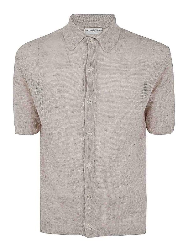 FILIPPO DE LAURENTIIS: shirts - Short Sleeves Oversized Shirt