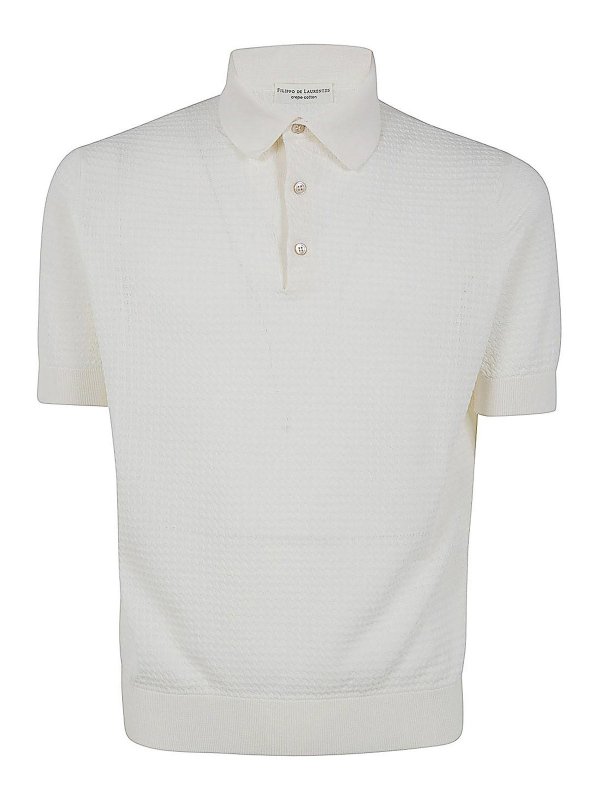 FILIPPO DE LAURENTIIS: ポロシャツ - ポロシャツ - 白
