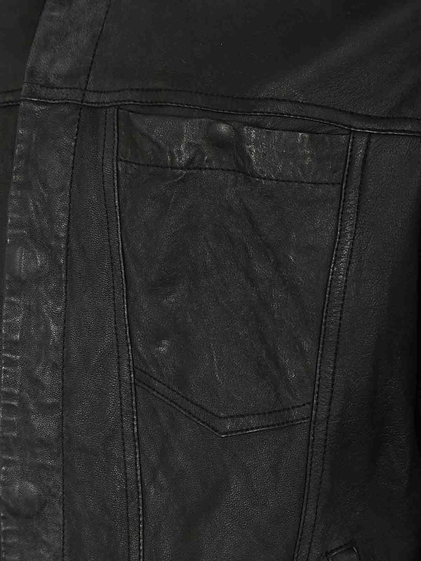 The Best Shops GIORGIO BRATO: Vestes en cuir - Blouson En Cuir - Noir