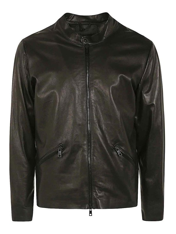 GIORGIO BRATO: Lederjacken - Lederjacke - Schwarz
