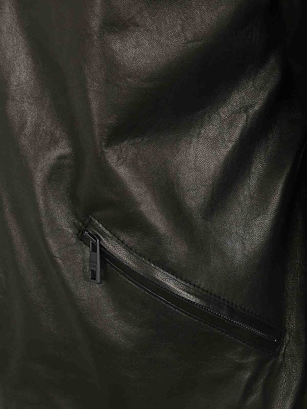 The Best Shops GIORGIO BRATO: Lederjacken - Lederjacke - Schwarz