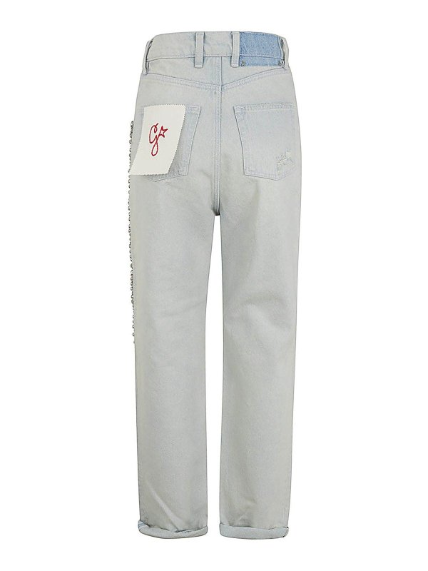 GOLDEN GOOSE: jeans dritti, a sigaretta online - Giacca in denim