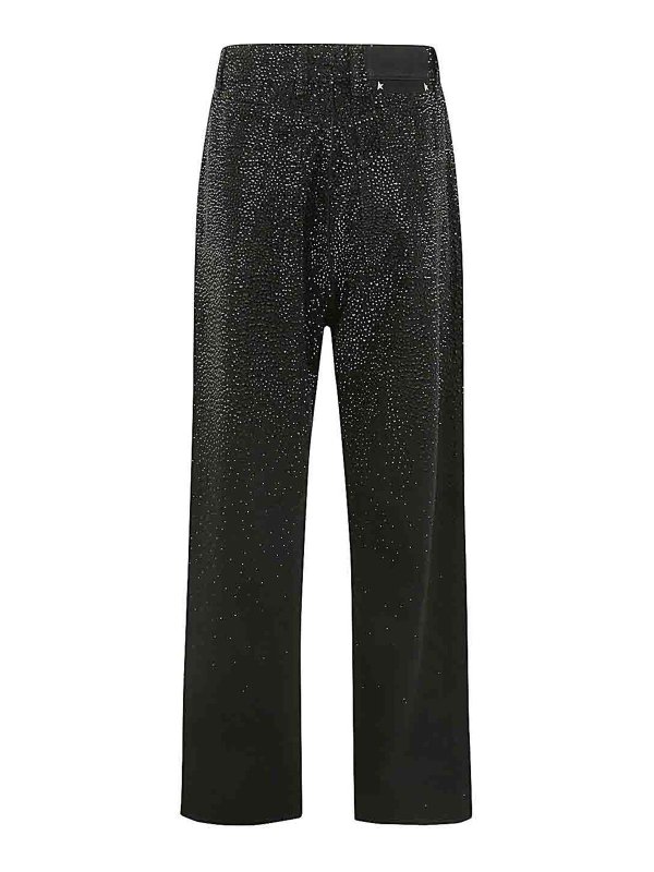 GOLDEN GOOSE: Jeans à jambe droite online - Jean Droit - Noir