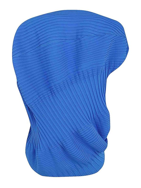 PLEATS PLEASE ISSEY MIYAKE: Tops y camisetas sin mangas online - Top - Azul