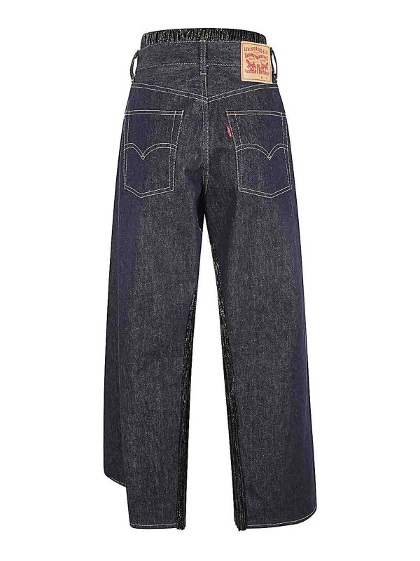 JUNYA WATANABE: jeans dritti, a sigaretta online - Pantaloni in denim a pieghe