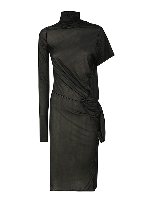 Maison Margiela: ニーレングスドレス - 膝丈ドレス - 黒