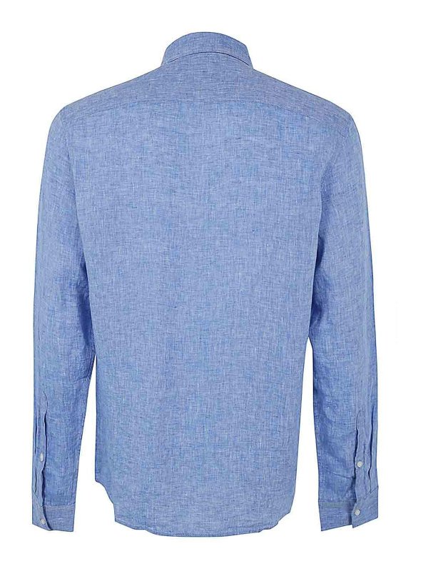 Michael Kors Linen T-Shirt - Blue - Men | CS4400H4YT497