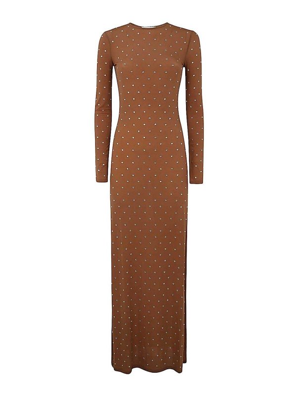 PACO RABANNE: maxi dresses - Solid Second Skin Jersey Dress