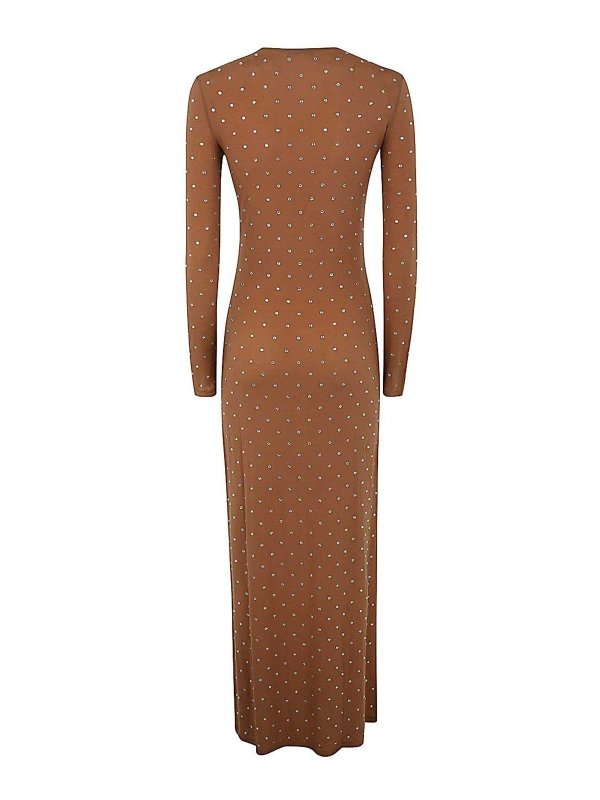 PACO RABANNE: maxi dresses online - Solid Second Skin Jersey Dress