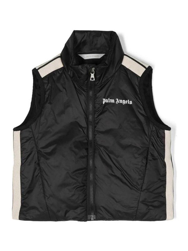 Palm Angels: padded jackets - Logo Light Puffer Vest
