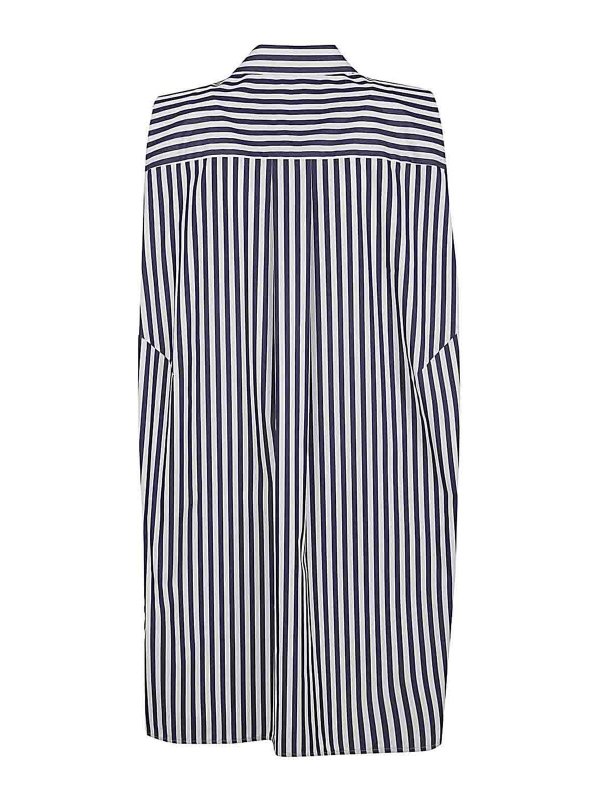 Sacai: short dresses online - Cotton Poplin Shirt Dress