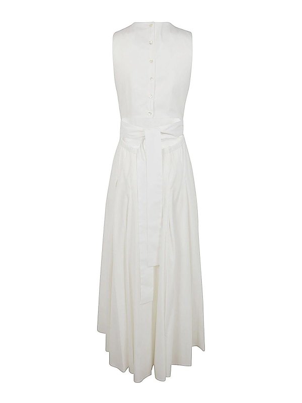 Semicouture: Knielange Kleider online - Knielanges Kleid - Weiß