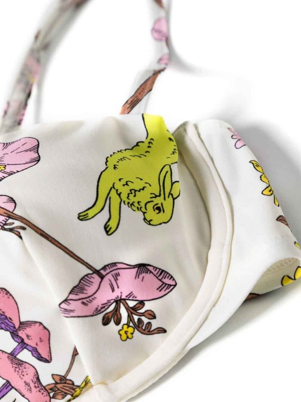 TORY BURCH: bikinis online - Printed Underwire Bikini Top