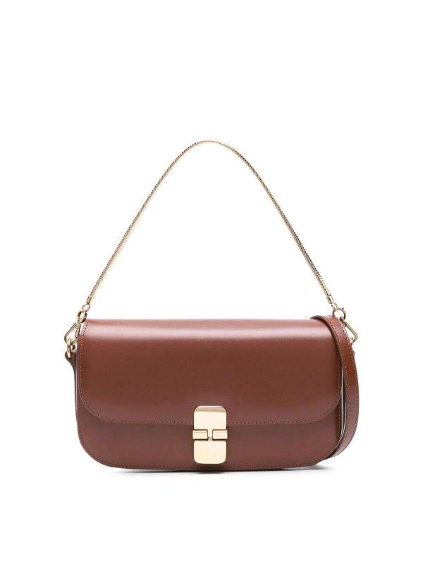 A.P.C.: Clutch - Pochette - Marron