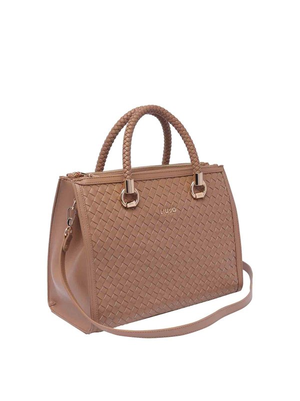 GANNI: Knielange Kleider online - Knielanges Kleid - Beige