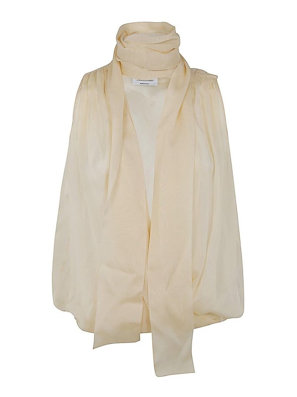 BLUMARINE: bluse - Camicetta Con Fiocco