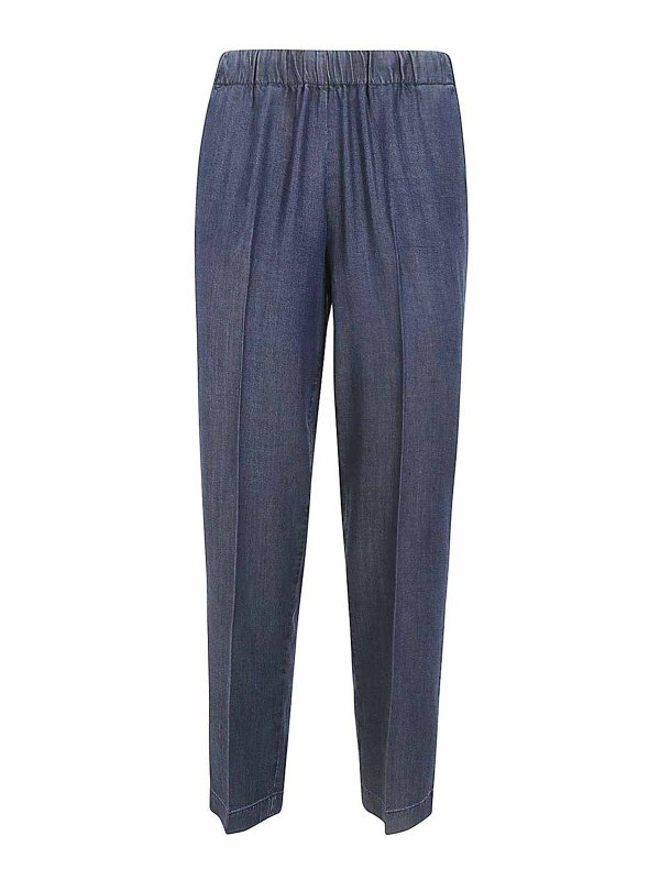 KILTIE: casual trousers - George Straight Leg Pants With Lapel