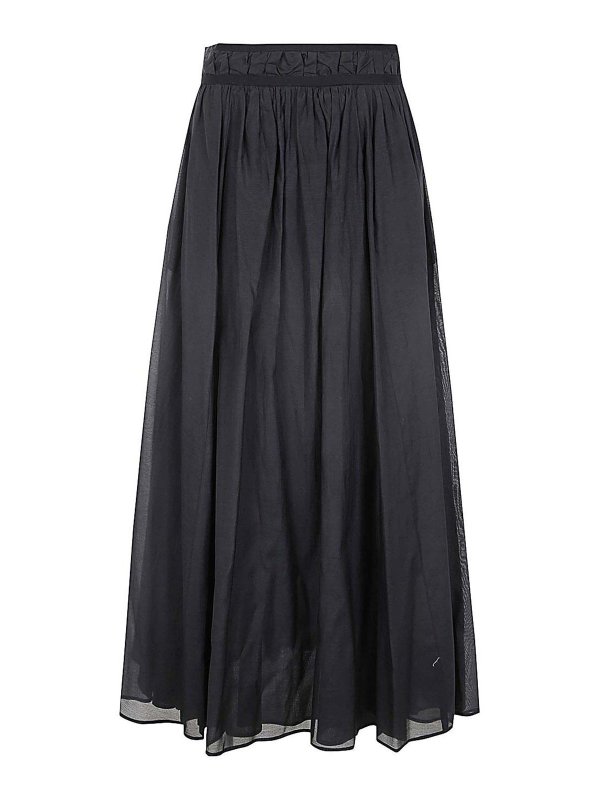 SEVENTY: ロングシャツ - ロングスカート - 黒