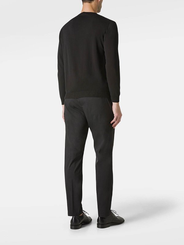 The Best Shops DANIELE FIESOLI: Strickpullover mit Rundhalsausschnitt - Rundhalspullover - Schwarz