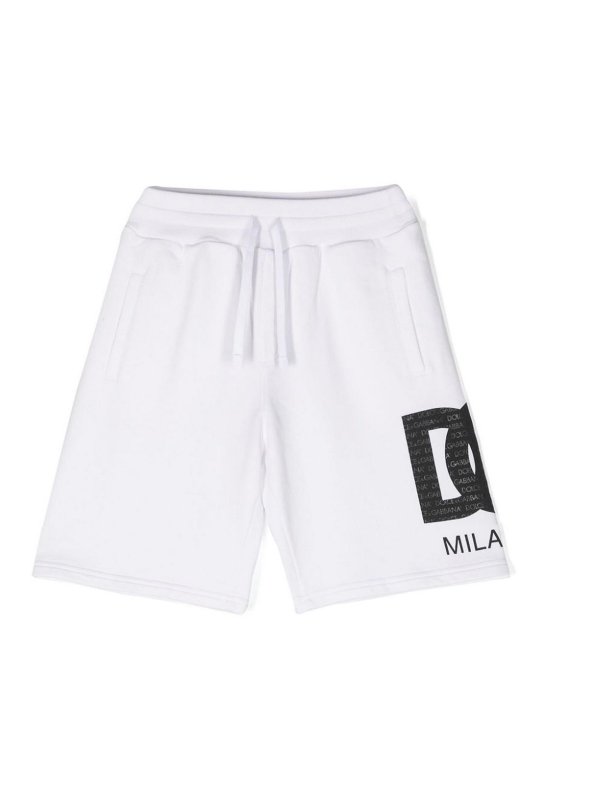 DOLCE & GABBANA: pantaloni shorts - Shorts Con Logo