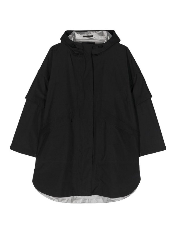 HERNO: trench coats - Trench Coat With Drawstring Hood