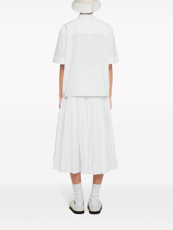 Jupe Midi - Blanc shop online: JIL SANDER