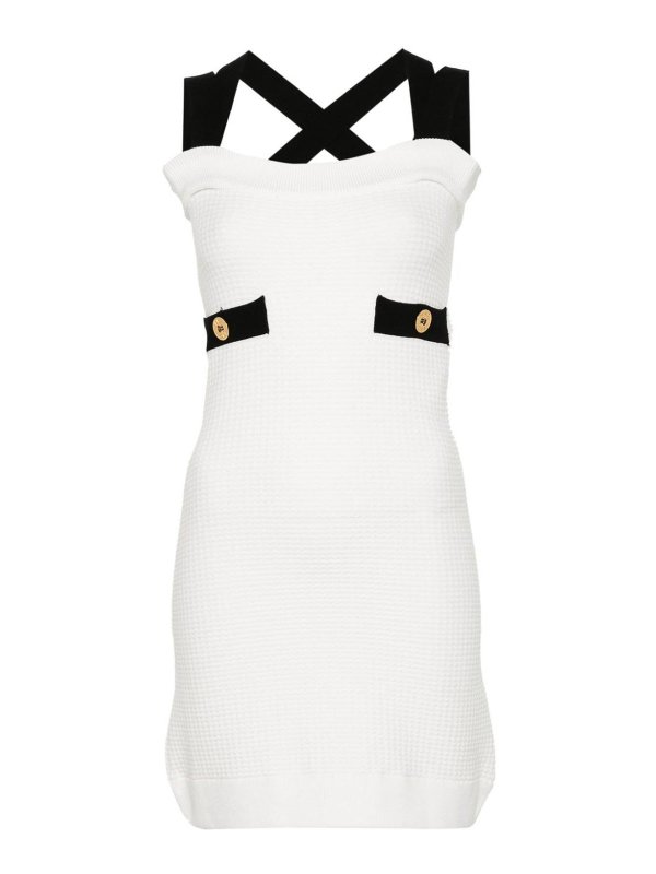 PATOU: Knielange Kleider - Knielanges Kleid - Weiß