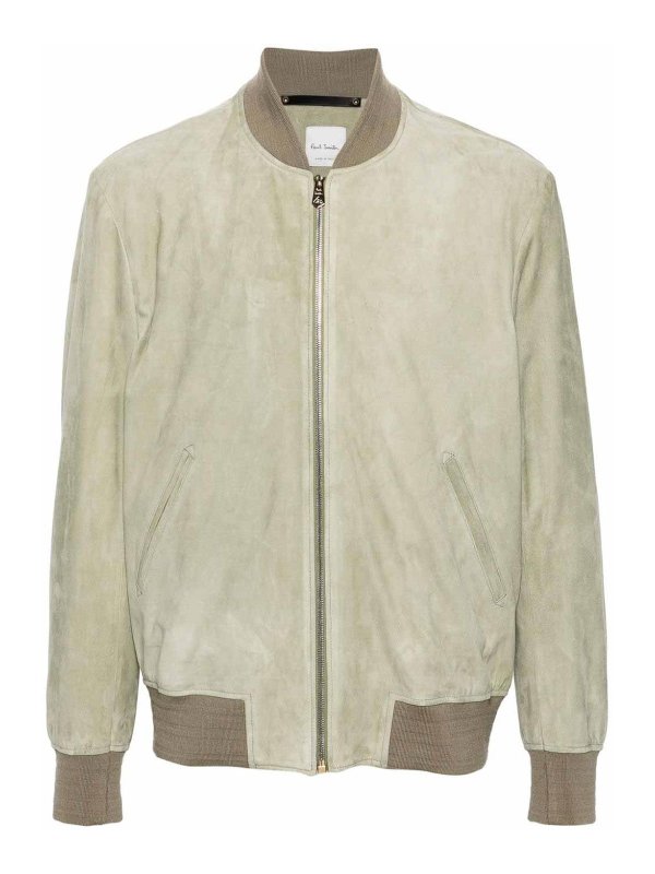 PAUL SMITH: bombers - Suede Bomber Jacket