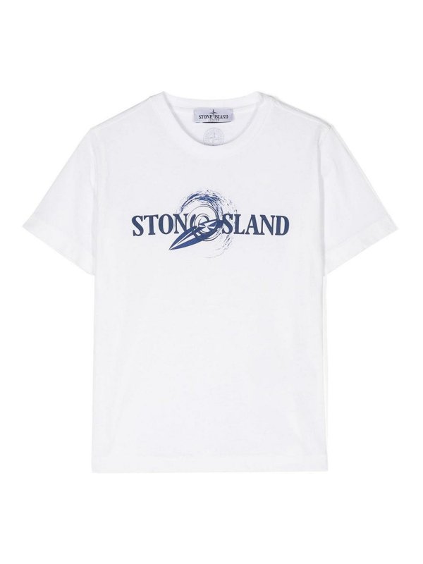 STONE ISLAND: Tシャツ - Tシャツ - 白