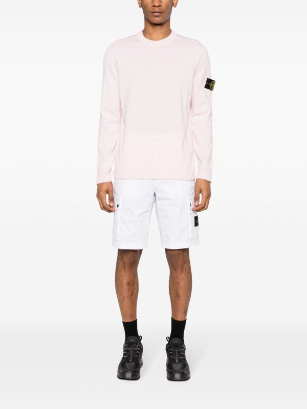 STONE ISLAND: Shorts online - Shorts - Blanco