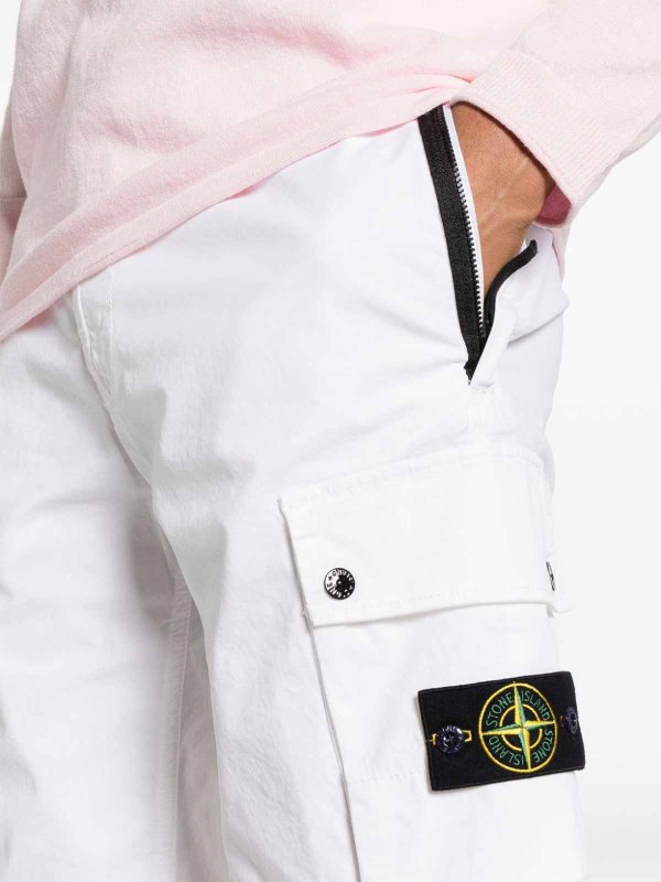 The Best Shops STONE ISLAND: Shorts - Shorts - Blanco