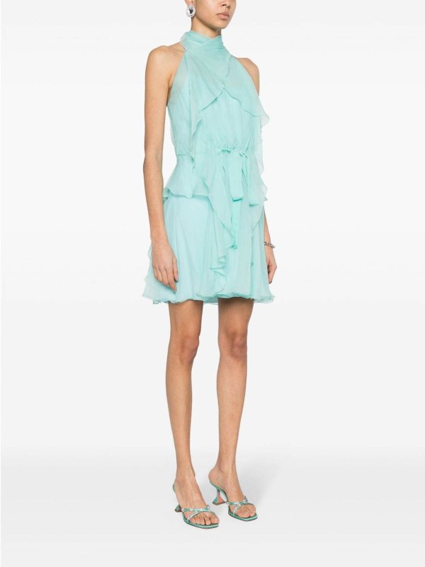 The Best Shops ALBERTA FERRETTI: Knielange Kleider - Knielanges Kleid - Hellblau