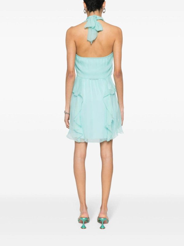 Knielanges Kleid - Hellblau shop online: ALBERTA FERRETTI