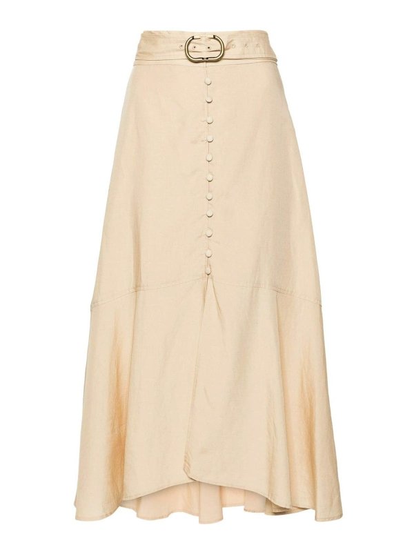 TWINSET: Knielange und Midi Röcke - Midirock - Beige