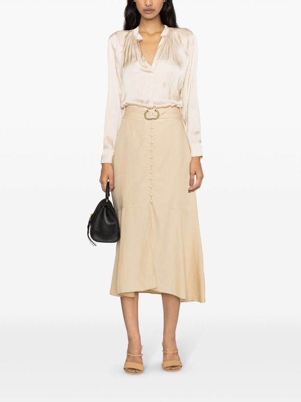 TWINSET: Knielange und Midi Röcke online - Midirock - Beige