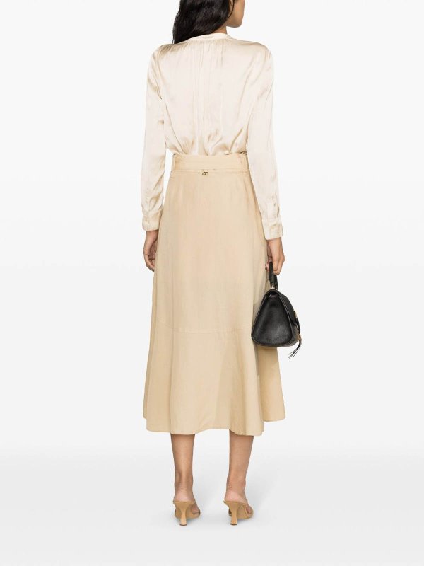 The Best Shops TWINSET: Knielange und Midi Röcke - Midirock - Beige