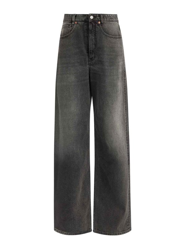 MM6 MAISON MARGIELA: bootcut jeans - Asymmetric Design Jeans