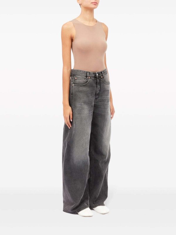 MM6 MAISON MARGIELA: bootcut jeans online - Asymmetric Design Jeans