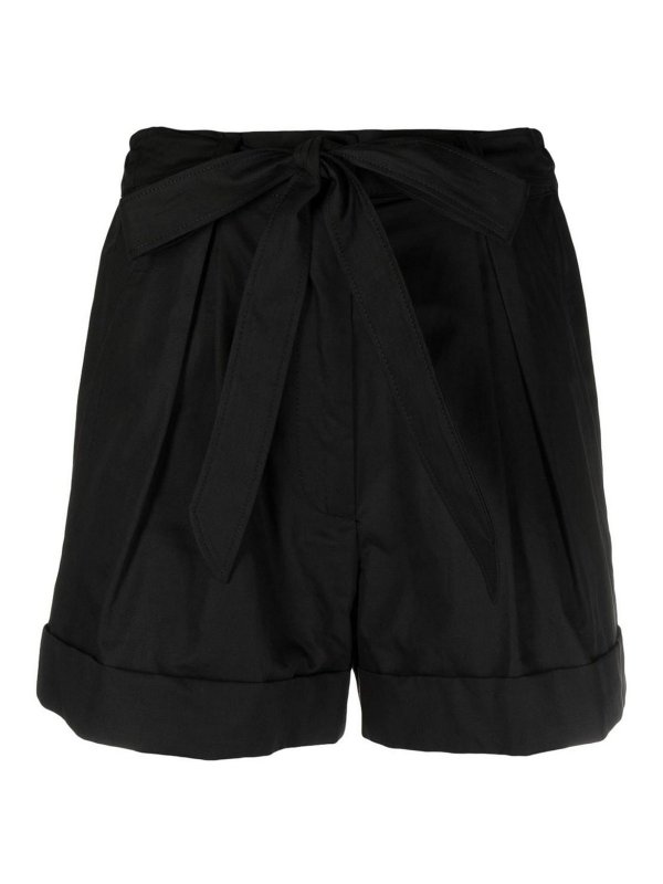 Pinko: pantaloni shorts - Pantaloncini con dettagli pieghettati