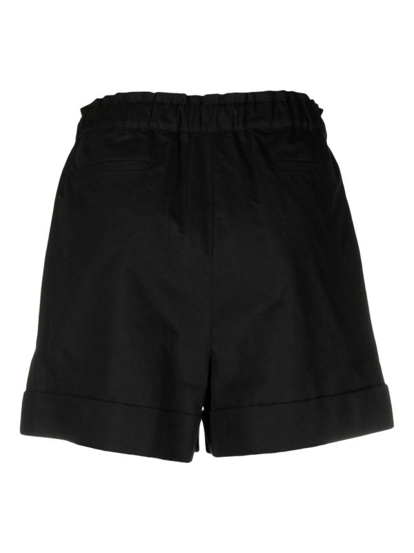 Pinko: pantaloni shorts online - Pantaloncini con dettagli pieghettati