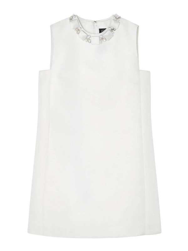 VERSACE: Knielange Kleider - Knielanges Kleid - Weiß