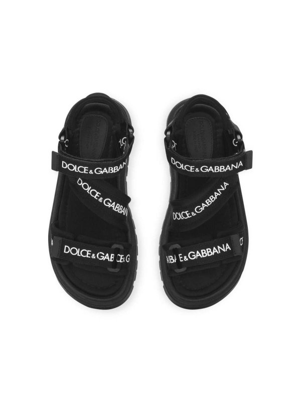 Sandalo con stampa logo shop online: Dolce & Gabbana Jr