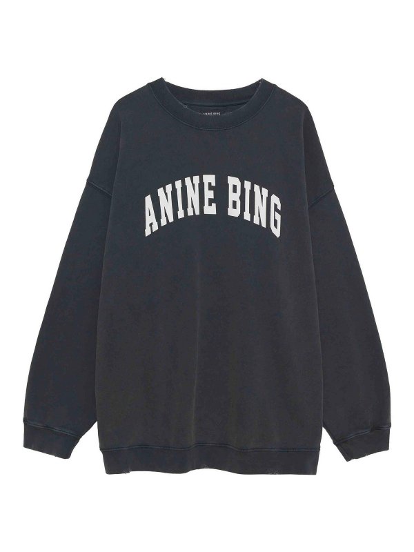 ANINE BING: スウェット＆セーター - スウェットシャツ/セーター - 黒