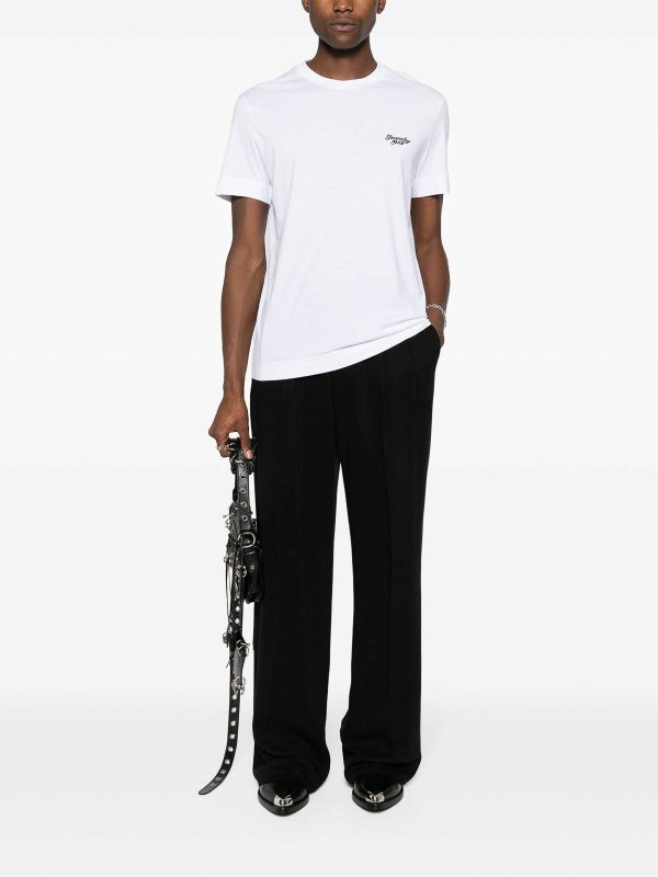 GIVENCHY: t-shirts online - Logo-Embroidered T-Shirt
