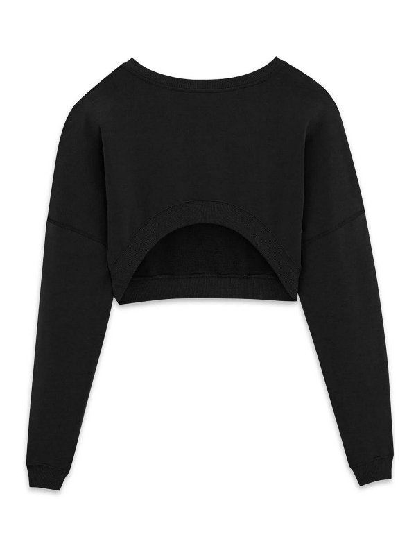 SAINT LAURENT: crew necks online - Cropped Sweater