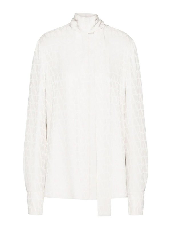 VALENTINO GARAVANI: camicie - Camicia in Seta con Stampa Iconographe