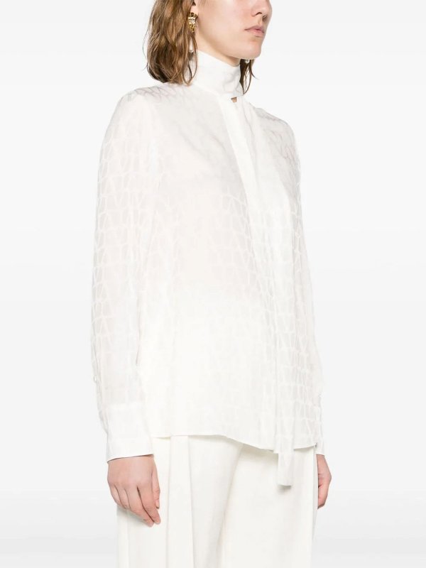 The Best Shops VALENTINO GARAVANI: camicie - Camicia in Seta con Stampa Iconographe