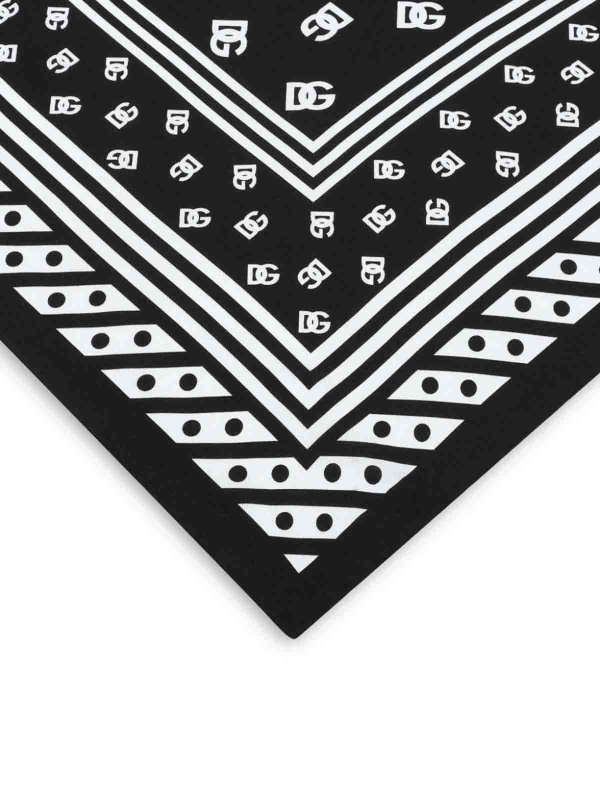 DOLCE & GABBANA: sciarpe e foulard online - Sciarpa Con Stampa Logo Dg All Over